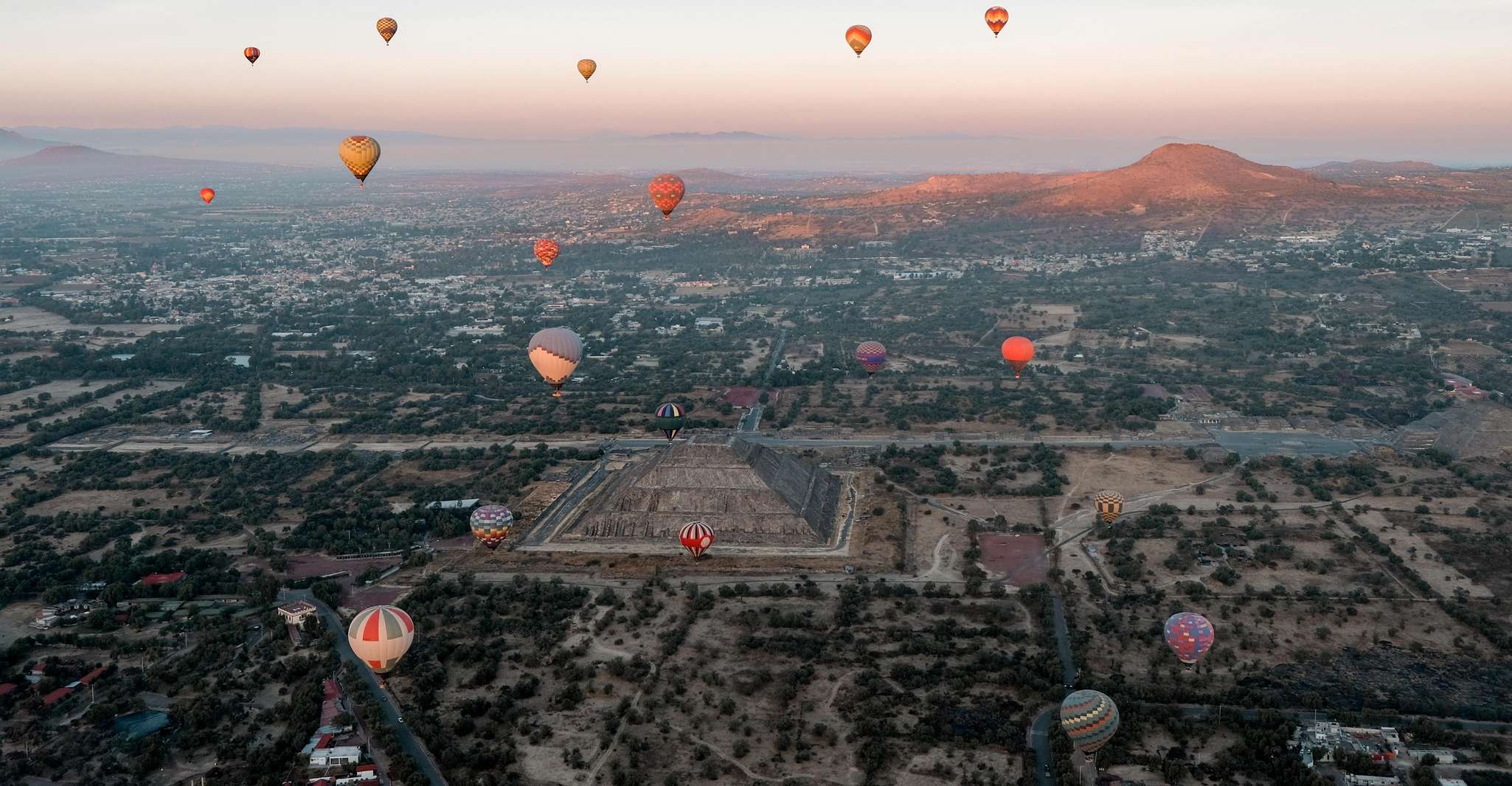 From CDMX: Teotihuacan Hot Air Balloon Ride & Optional Tours
